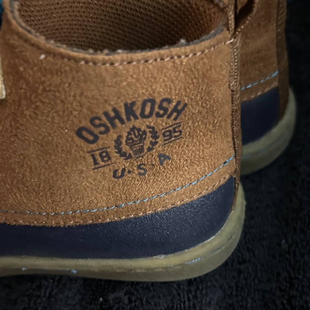 OshKosh B'gosh Brown and Gray Kids Boots - Picture 2 of 7